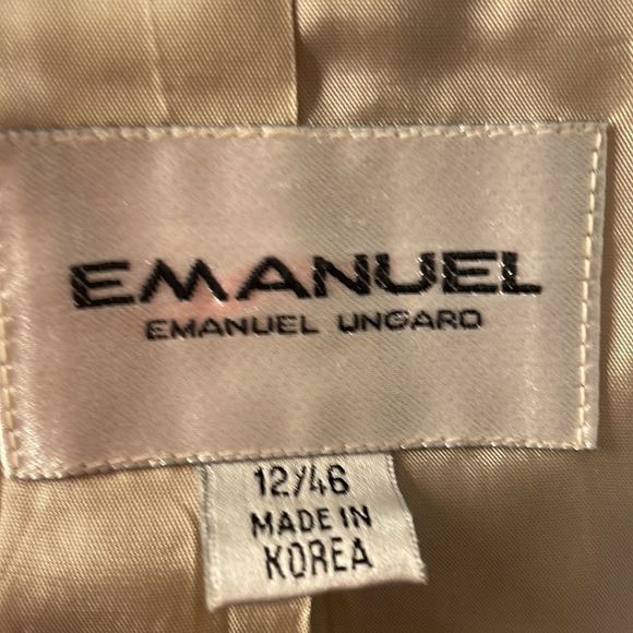 EMANUEL vintage 90’s black/tan vertical stripe blazer - Picture 5 of 6